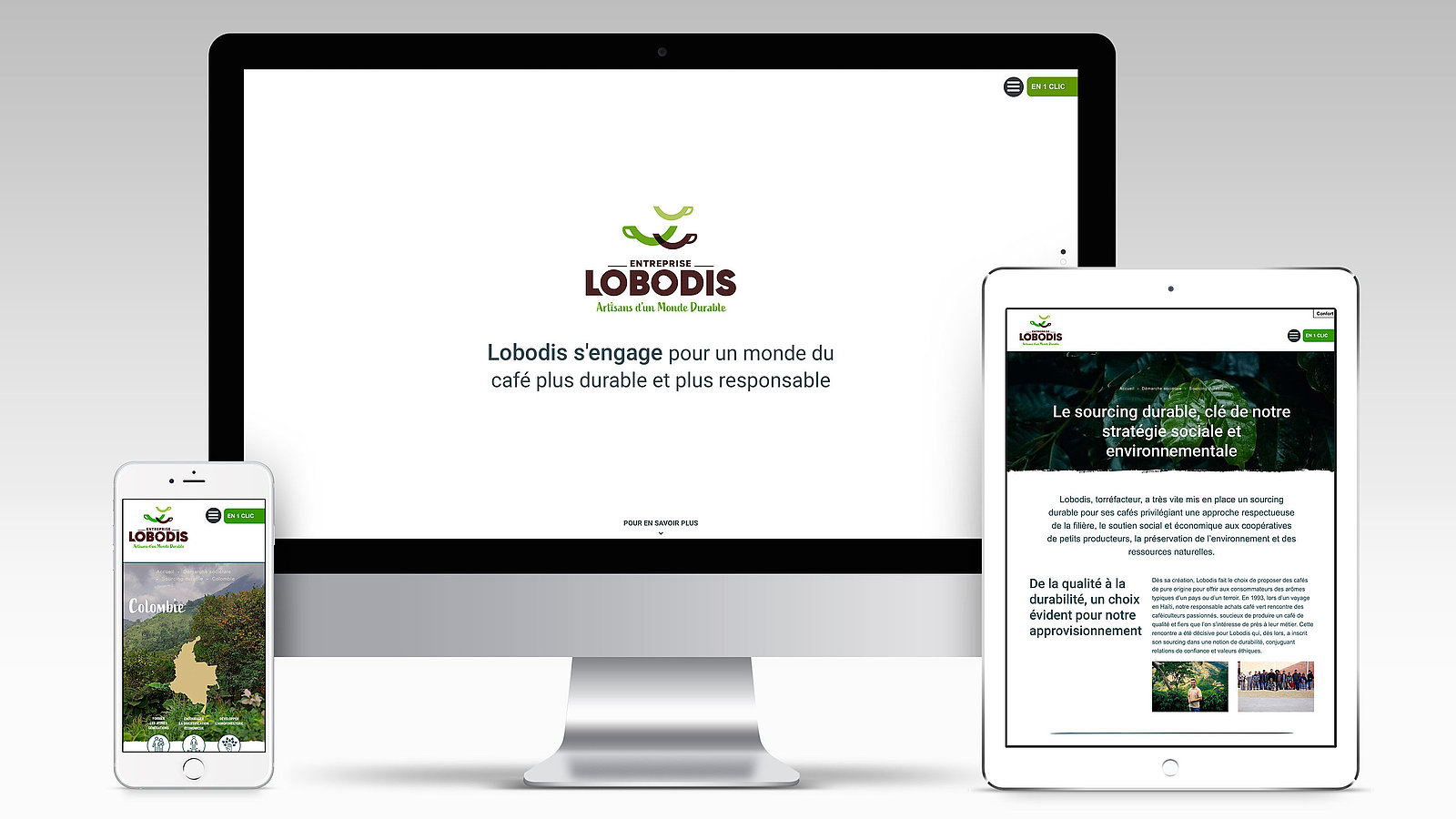 Site internet Responsive design pour Lobodis, enterprise à mission